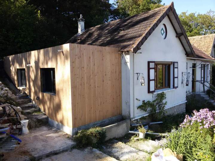 Extension de maison bois Île-de-France
